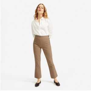 Everlane The Kick Crop Work Pant: NWT/New With Tags (Brown Houndstooth) Size 14